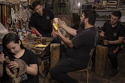 Un laboratorio dei pupi